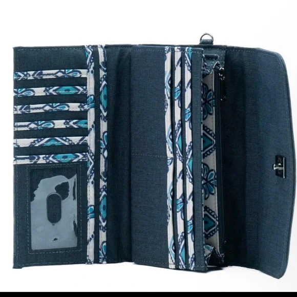 Lug Stroll RFID Wristlet Wallet in Heather Indigo - Picture 5 of 8